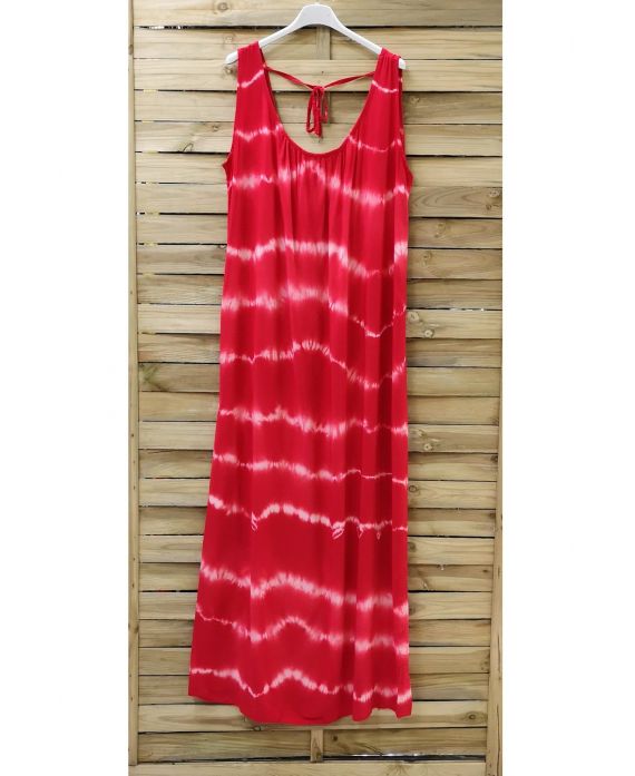 ABITO LUNGO TIE & DYE 0946 ROSSO