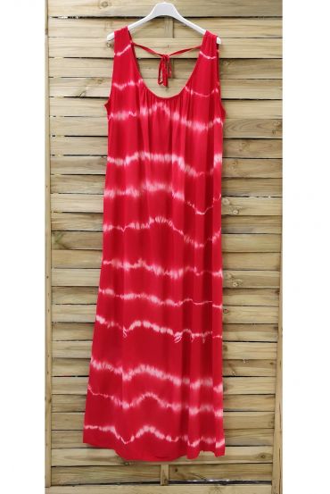 VESTIDO LARGO TIE & DYE 0946 ROJO