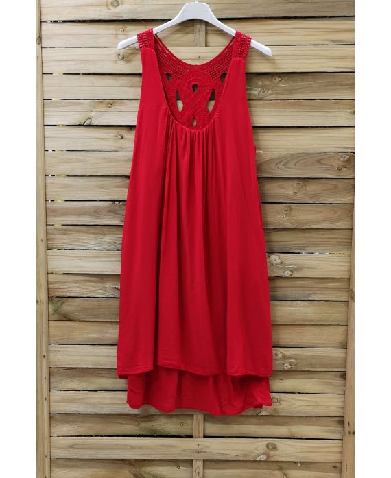 ROBE DOS FANTAISIE 0949 ROUGE