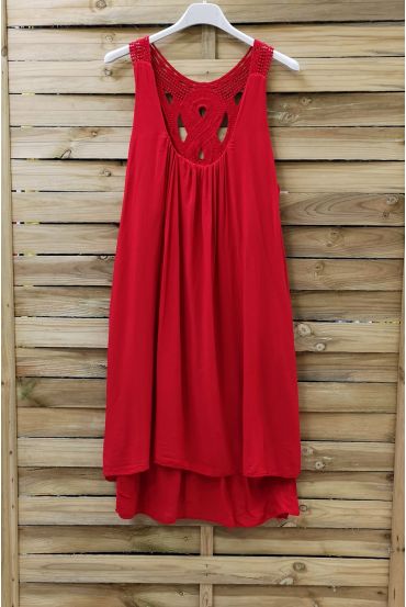 ROBE DOS FANTAISIE 0949 ROUGE