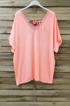 T-SHIRT EFECTO DELAVE CHERIE 0948 ORANGE FLUO