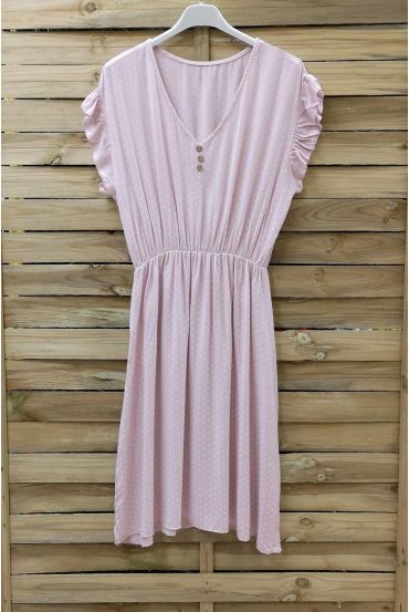 DRESS HAS POLKA DOTS 0950 PINK