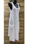 ROBE 2 POCHES 0951 BLANC