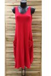 ROBE 2 POCHES 0951 ROUGE