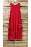 DRESS 2 POCKETS 0951 RED