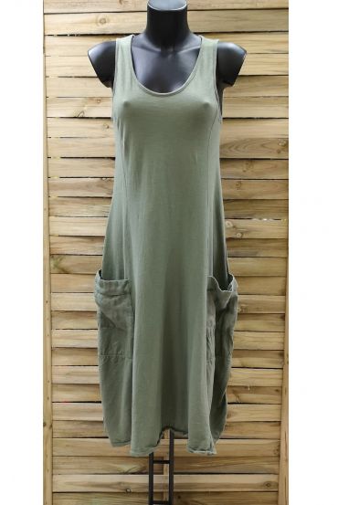 ROBE 2 POCHES 0951 VERT MILITAIRE