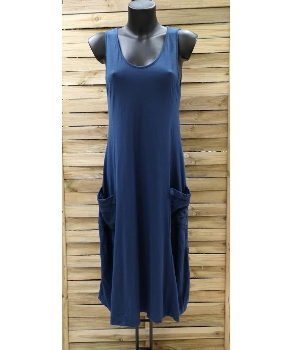 DRESS 2 POCKETS 0951 NAVY BLUE