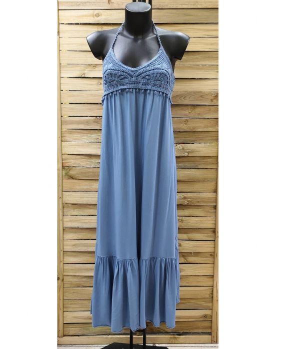 ROBE LONGUE 0952 BLEU