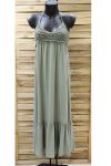 LONG DRESS 0952 MILITARY GREEN