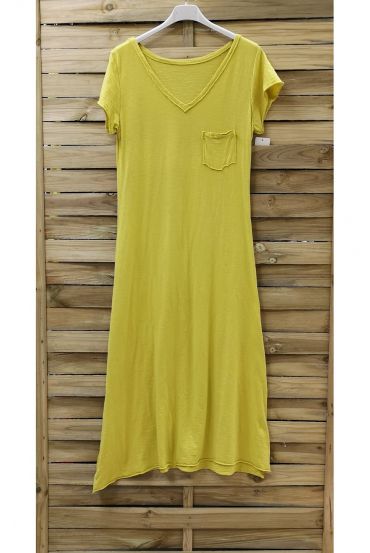 LONG DRESS POCKET 0947 YELLOW