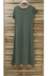 ROBE LONGUE POCHE 0947 VERT MILITAIRE