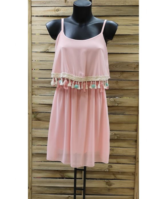 KLEID HAT BORTE 0956 ROSA