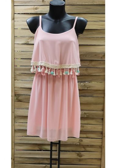 KLEID HAT BORTE 0956 ROSA