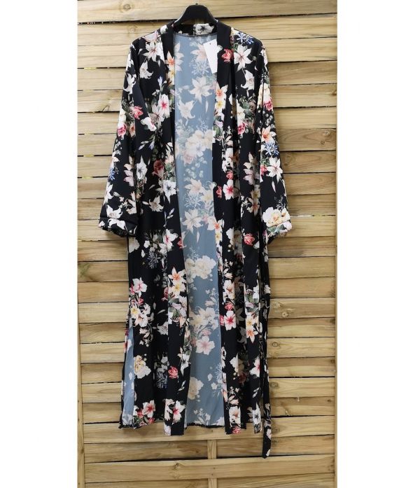 KIMONO LONG 0960 NOIR