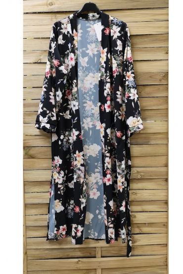 KIMONO LARGO-0960 NEGRO