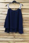 DE TOP HEEFT SPAGHETTI BANDJES KANT 0967 NAVY BLAUW