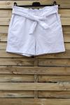 SHORT TAILLE HAUTE 0966 BLANC