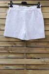 SHORT TAILLE HAUTE 0966 BLANC