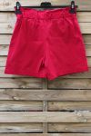 SHORT TAILLE HAUTE 0966 ROUGE