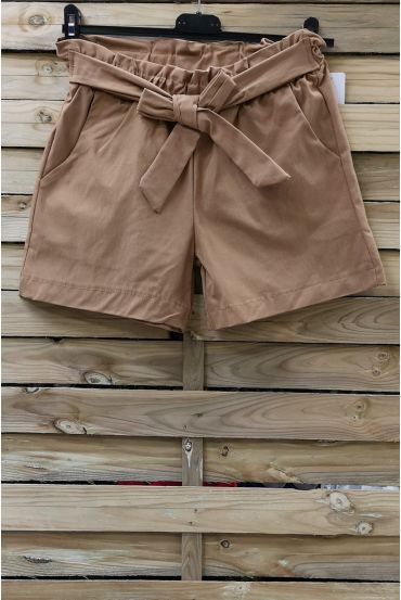 SHORT TAILLE HAUTE 0966 CAMEL