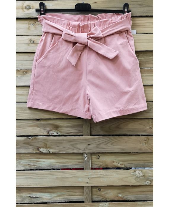 SHORTS MET HOGE TAILLE 0966 ROZE