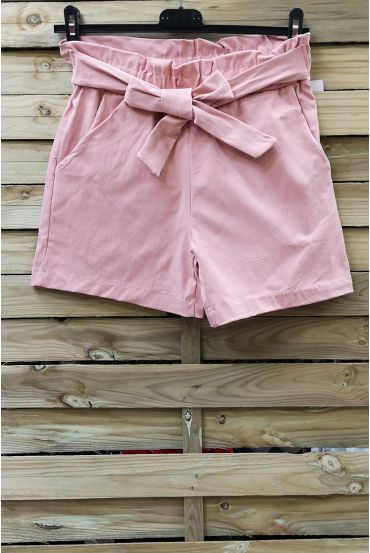 SHORTS MET HOGE TAILLE 0966 ROZE