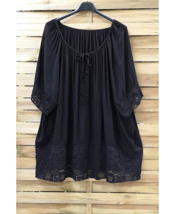 TUNIC OVERSIZE BOHEME 0962 BLACK