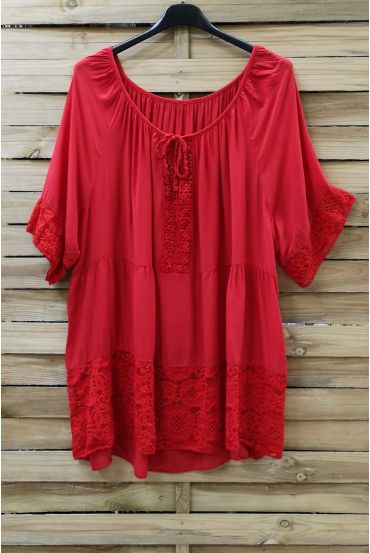 TÚNICA OVERSIZE BOHEME 0962 ROJO