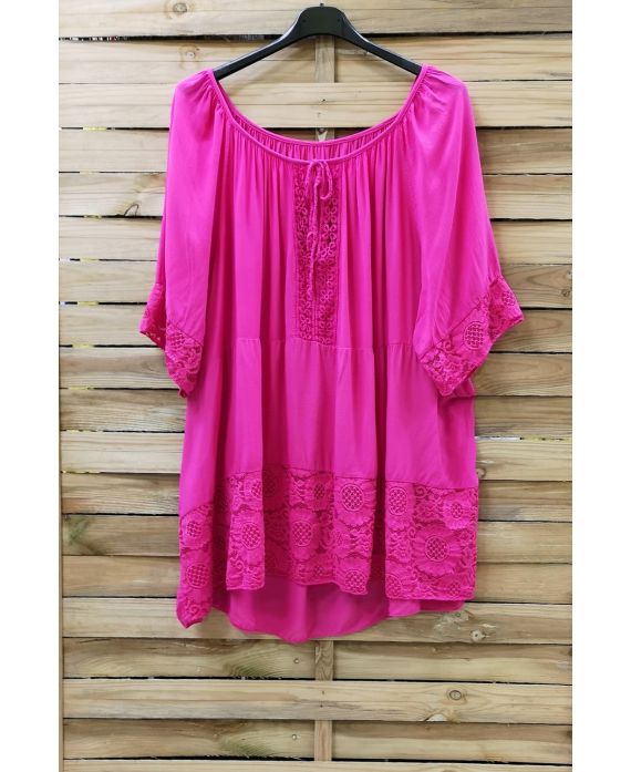 TUNIC OVERSIZE BOHEME 0962 FUSHIA