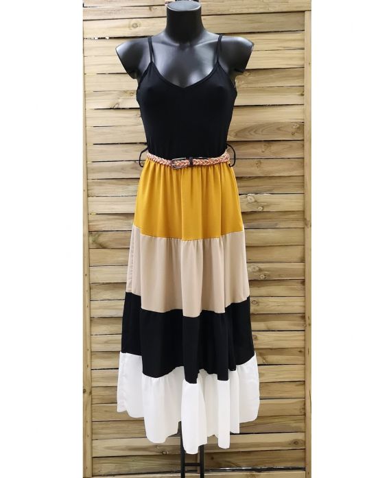 LONG DRESS BOHEME 0965 MUSTARD