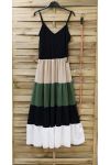 LONG DRESS BOHEME 0965 MILITARY GREEN