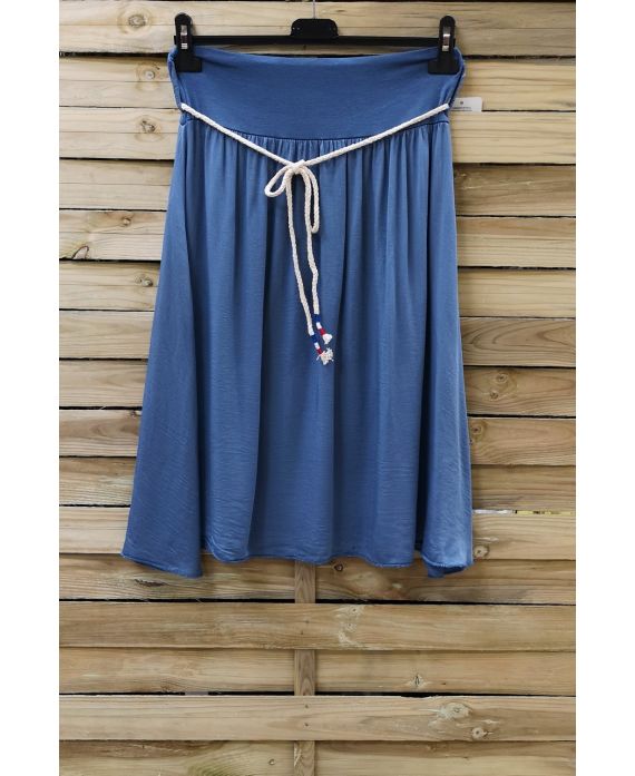 VLOEIENDE ROK 0964 BLAUW