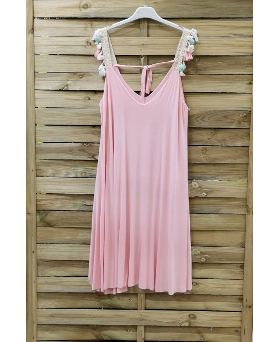 KLEID HAT BORTE 0958 ROSA