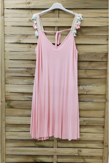 KLEID HAT BORTE 0958 ROSA