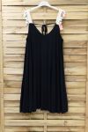 DRESS HAS POM-POMS 0958 BLACK