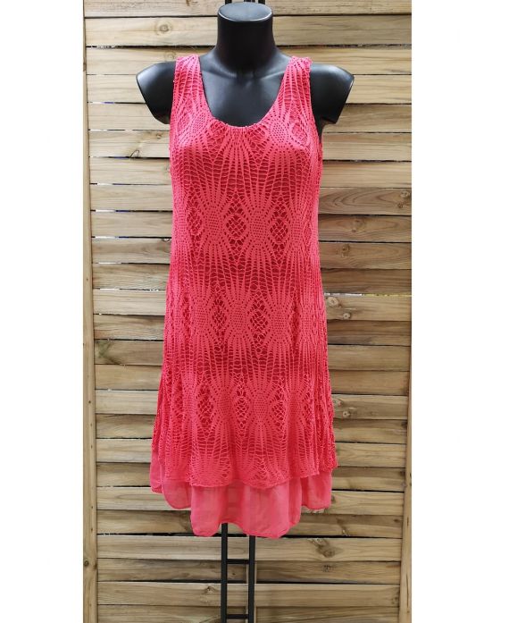 TUNIC DRESS SUPERPOSEE 0878 CORAL