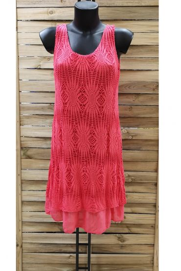 ROBE TUNIQUE SUPERPOSEE 0878 CORAIL