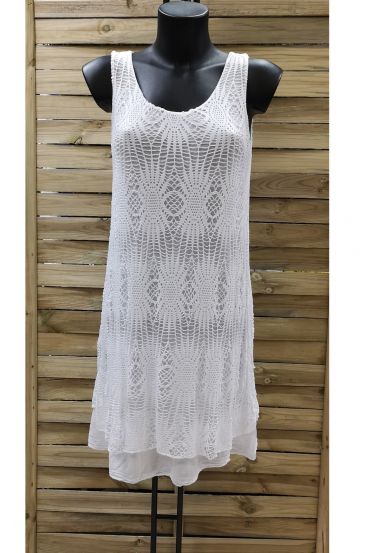 TÚNICA VESTIDO SUPERPOSEE 0878 BLANCO