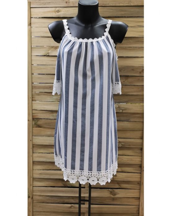 DRESS LARGE STRIPED 0971