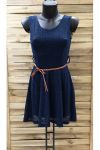 KLEID RÜCKEN KREUZT 0968-MARINE-BLAU