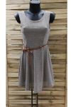 ROBE DOS CROISE 0968 TAUPE