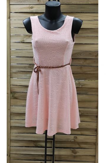 KLEID RÜCKEN KREUZT 0968 ROSA