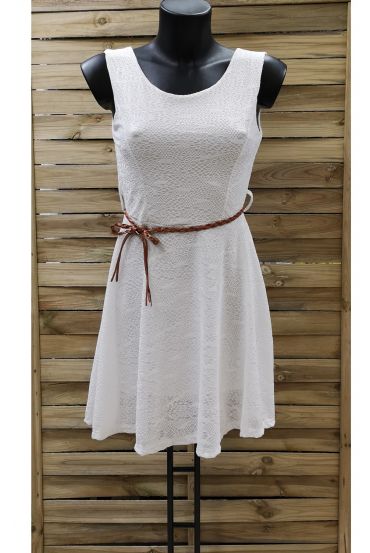 ROBE DOS CROISE 0968 BLANC