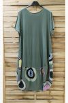 ROBE IMPRIMEE 0997 VERT MILITAIRE