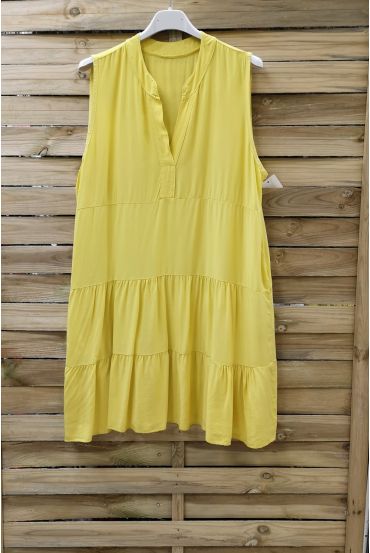 ROBE FLUIDE 0993 JAUNE