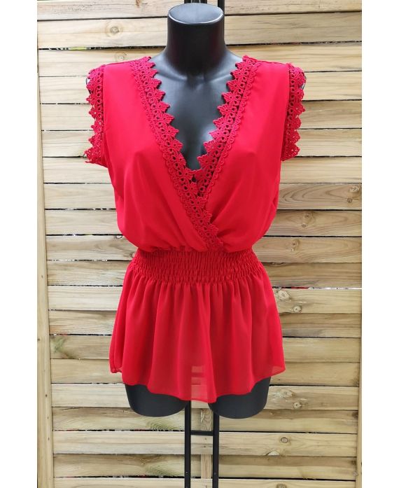 TOP DENTELLE 1005 ROUGE