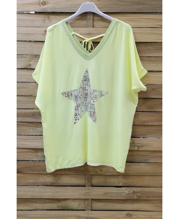 T-SHIRT EFFEKT DELAVE STERN 1008 NEON GELB