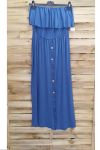 ROBE EPAULES DENUDEES 1012 BLEU