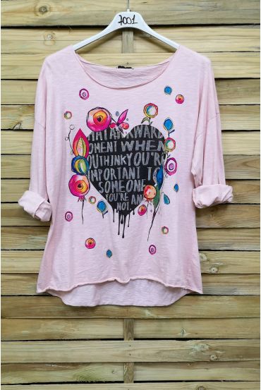 T-SHIRT HERZEN 7001 ROSA