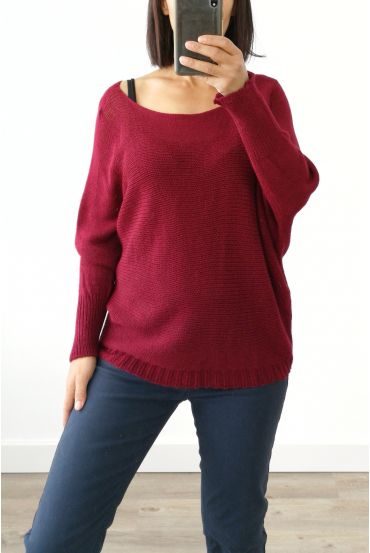 MAGLIONE DI LANA 3016 BORDEAUX